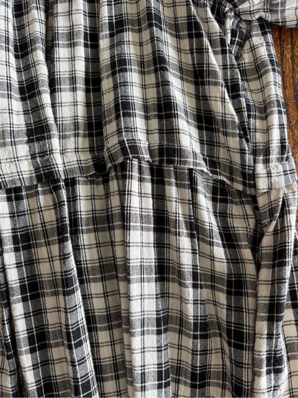 Old Navy Plaid Puff Sleeve Smocked Midi Swing Dress Size XL Cottagecore Peasant - Picture 9 of 16